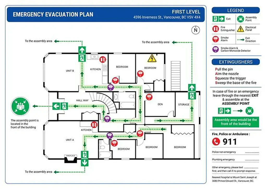 image of fire evacuation plan